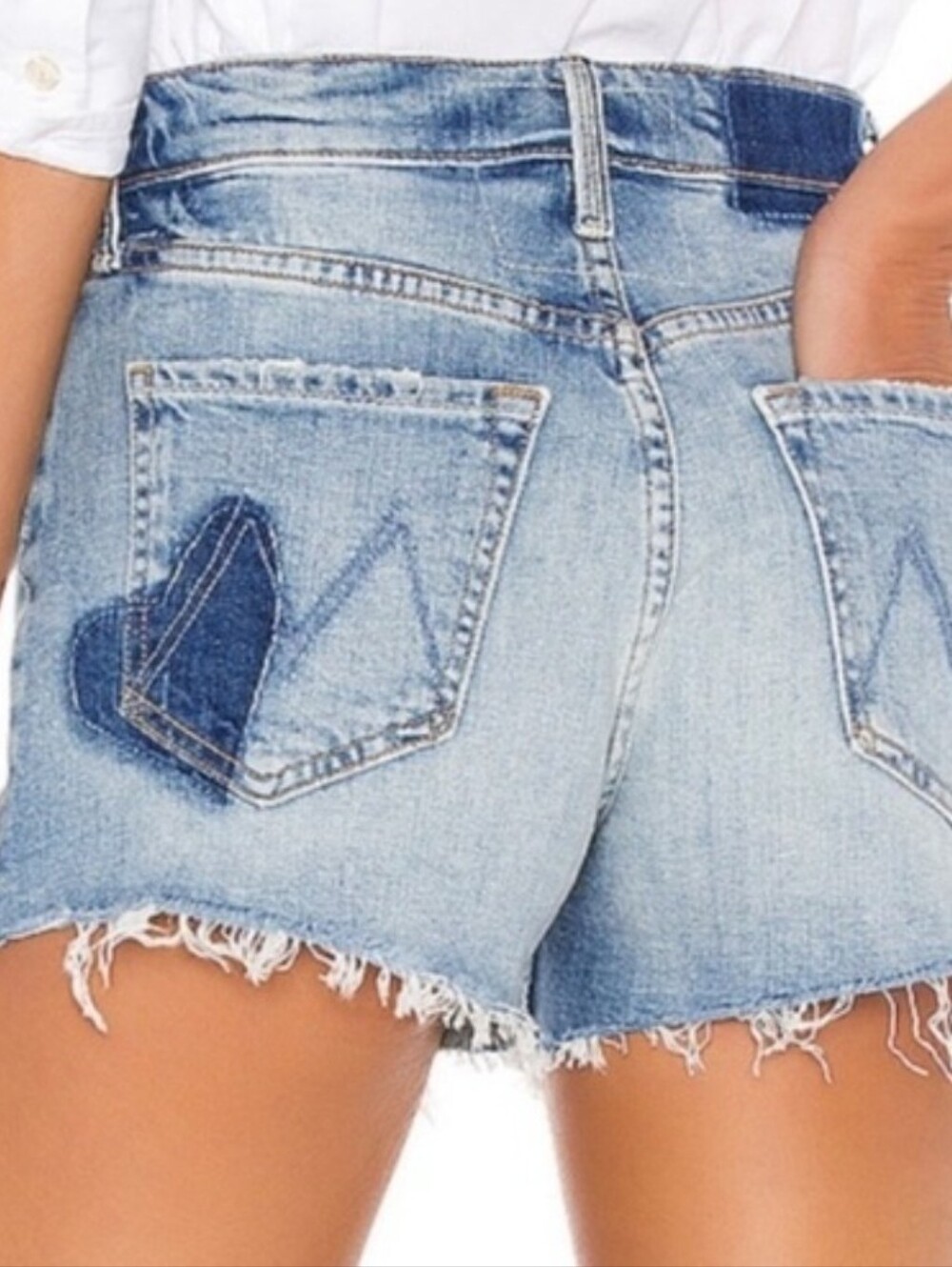 Mother The Tomcat Kick Fray Short I Confess Wash Size 26 Denim